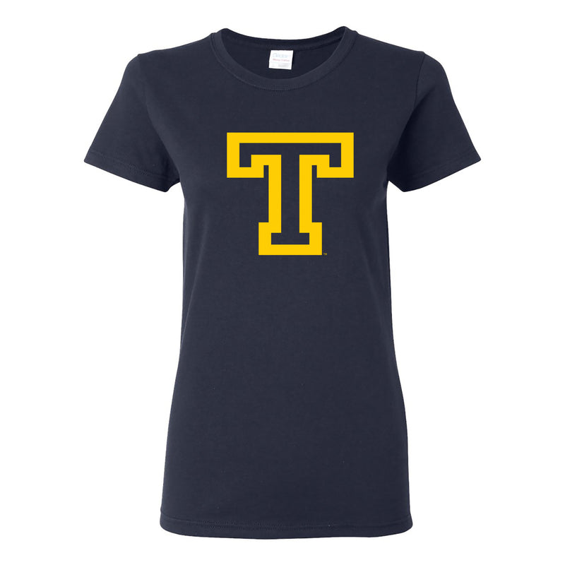 Trinity College Bantams Primary Logo Basic Cotton Womens Short Sleeve T Shirt - Navy