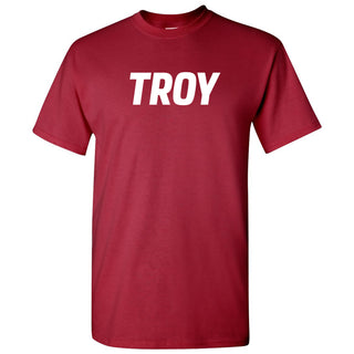 Troy University Trojans Basic Block Cotton T-Shirt - Cardinal