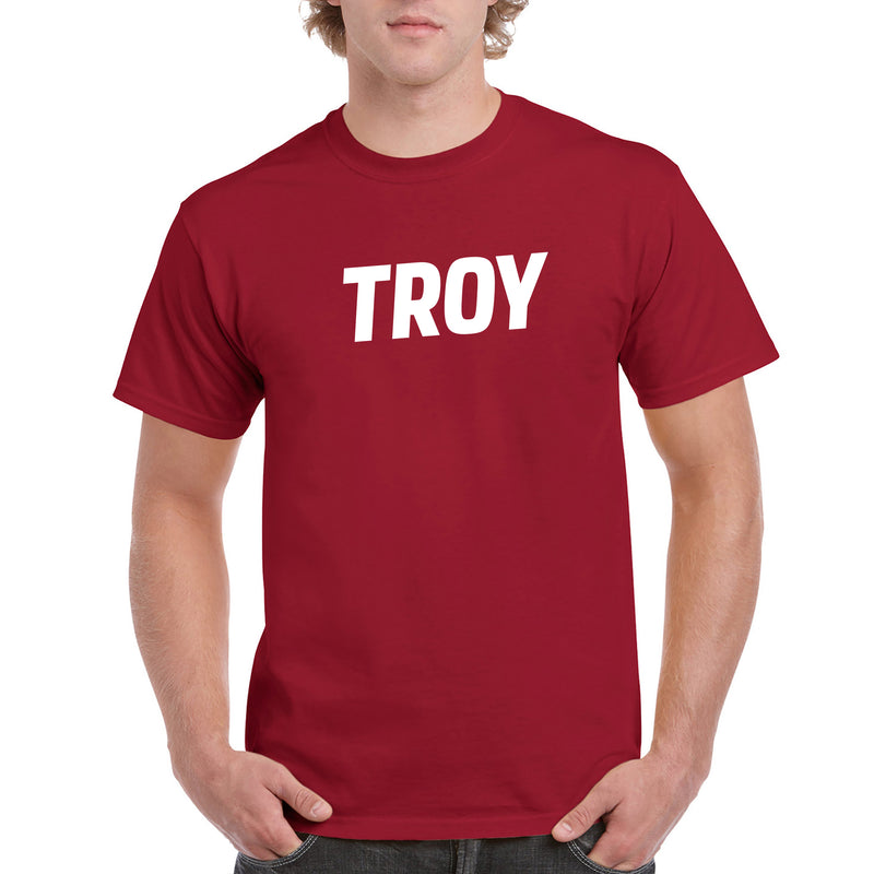 Troy University Trojans Basic Block Cotton T-Shirt - Cardinal