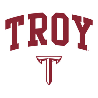 Troy University Trojans Arch Logo Cotton Tank Top - White