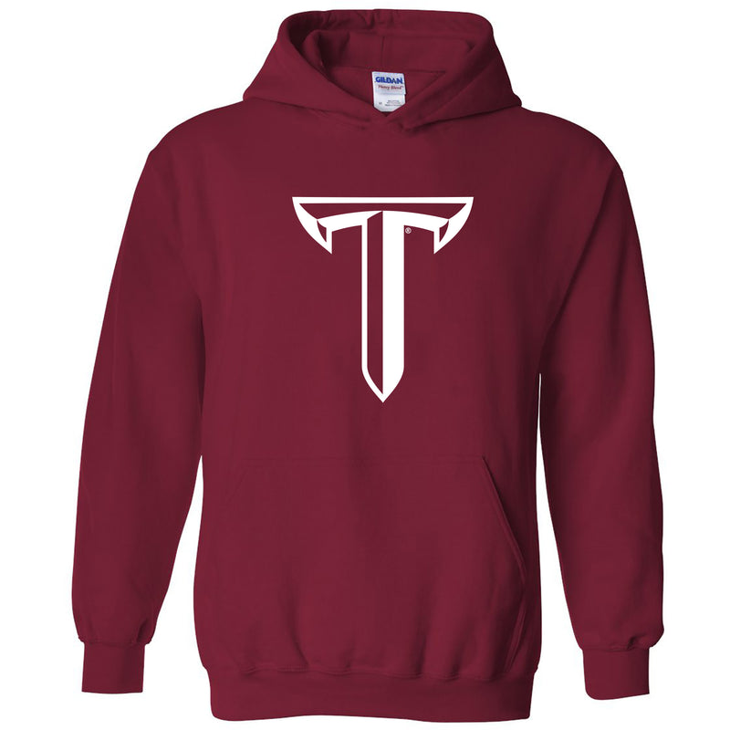 Troy University Trojans Primary Logo Cotton Hoodie - Cardinal