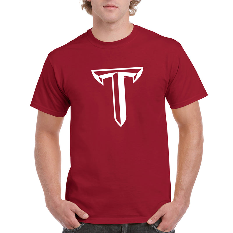 Troy University Trojans Primary Logo Cotton T-Shirt - Cardinal
