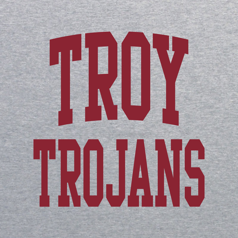 Troy Front Back Print Hoodie - Sport Grey