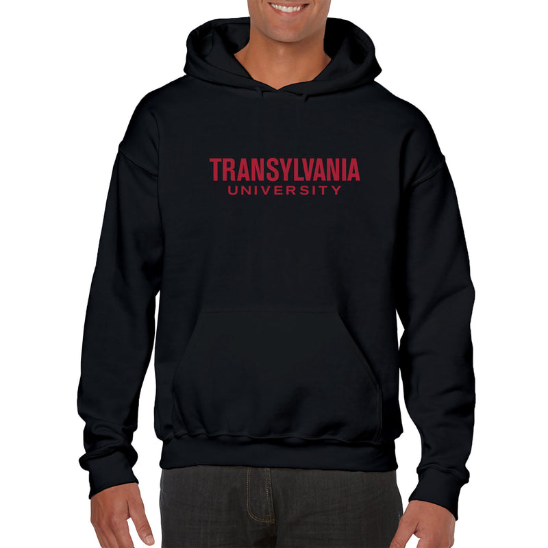 Transylvania University Pioneers Basic Block Heavy Blend Hoodie - Black