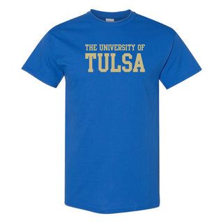 University of Tulsa Golden Hurricanes Basic Block Cotton T-Shirt - Royal