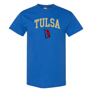 University of Tulsa Golden Hurricanes Arch Logo Cotton T-Shirt - Royal