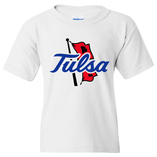 University of Tulsa Golden Hurricanes Primary Logo Cotton Youth T-Shirt - White