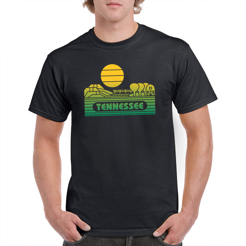 Tennessee Groovy Sunset T-Shirt - Black