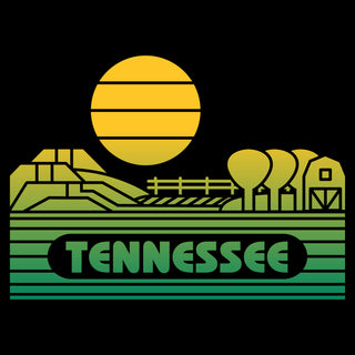 Tennessee Groovy Sunset T-Shirt - Black