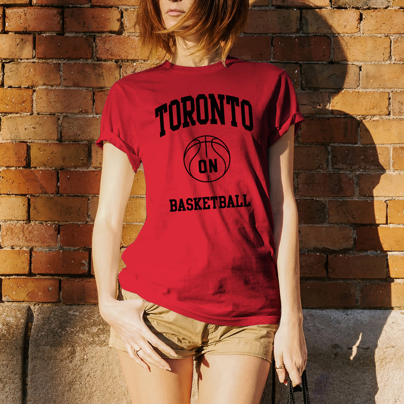 Toronto Classic Basketball Arch T Shirt - Red