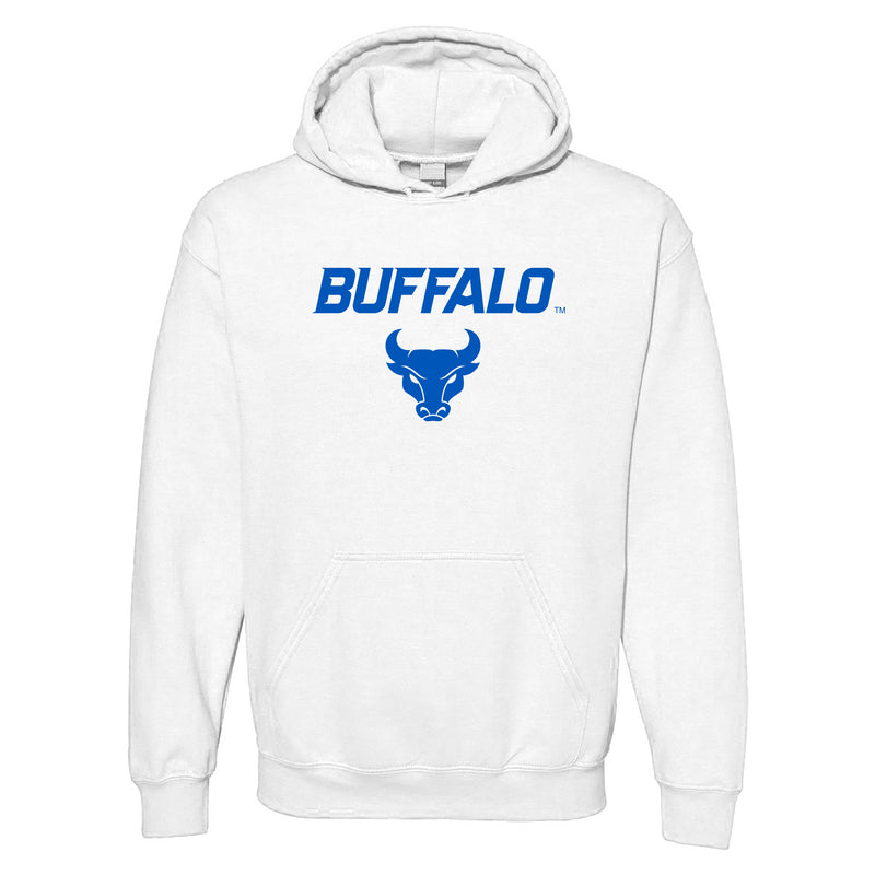 University at Buffalo Bulls Primary Logo Heavy Blend Hoodie - White