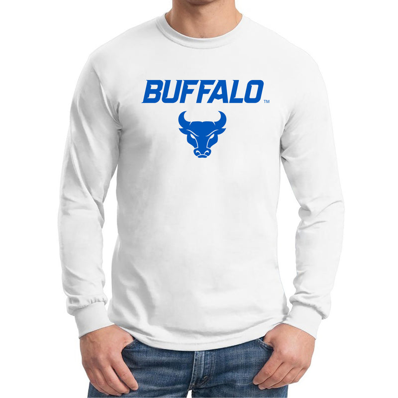 University at Buffalo Bulls Primary Logo Long Sleeve T-Shirt - White