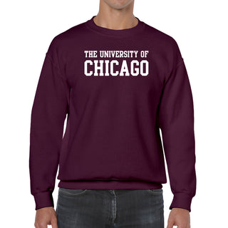 University of Chicago Maroons Basic Block Crewneck Sweatshirt - Maroon