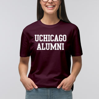 University of Chicago Maroons Basic Block Alumni Short Sleeve T Shirt - Maroon