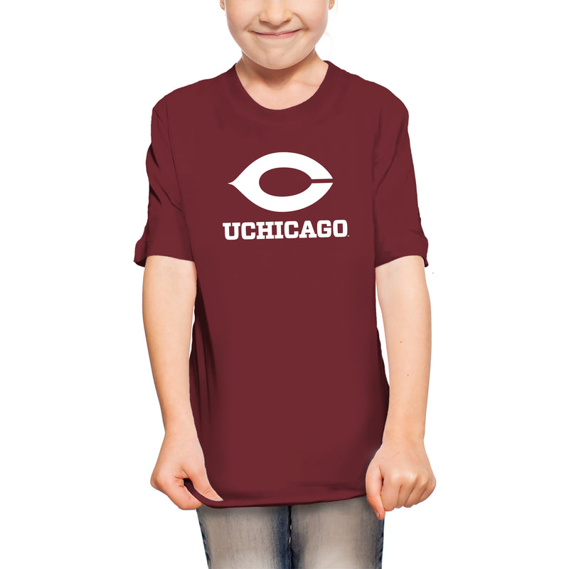 UChicago Primary Logo Youth T-Shirt - Maroon