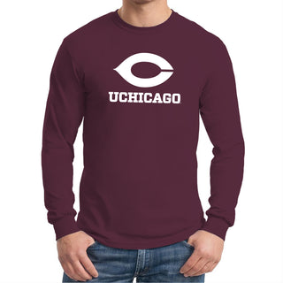 UChicago Primary Logo Long Sleeve - Maroon