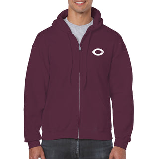 University of Chicago Wishbone C Zip Hoodie - Maroon