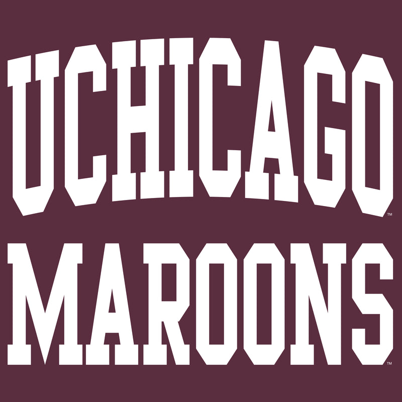 University of Chicago Maroons Front Back Print Heavy Blend Hoodie - Maroon