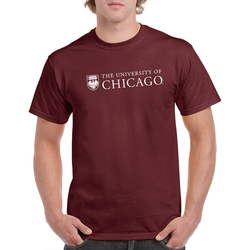 University of Chicago Maroons Institutional Logo Short Sleeve T Shirt - Maroon