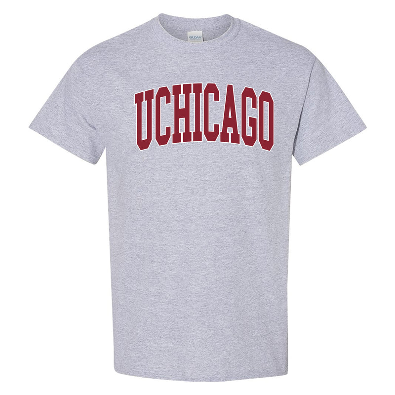 UChicago Maroons Mega Arch T-Shirt - Sport Grey