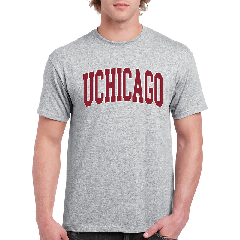 UChicago Maroons Mega Arch T-Shirt - Sport Grey