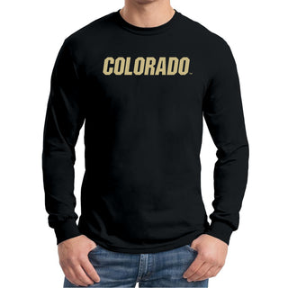 University of Colorado Buffaloes Basic Block Long Sleeve T Shirt - Black