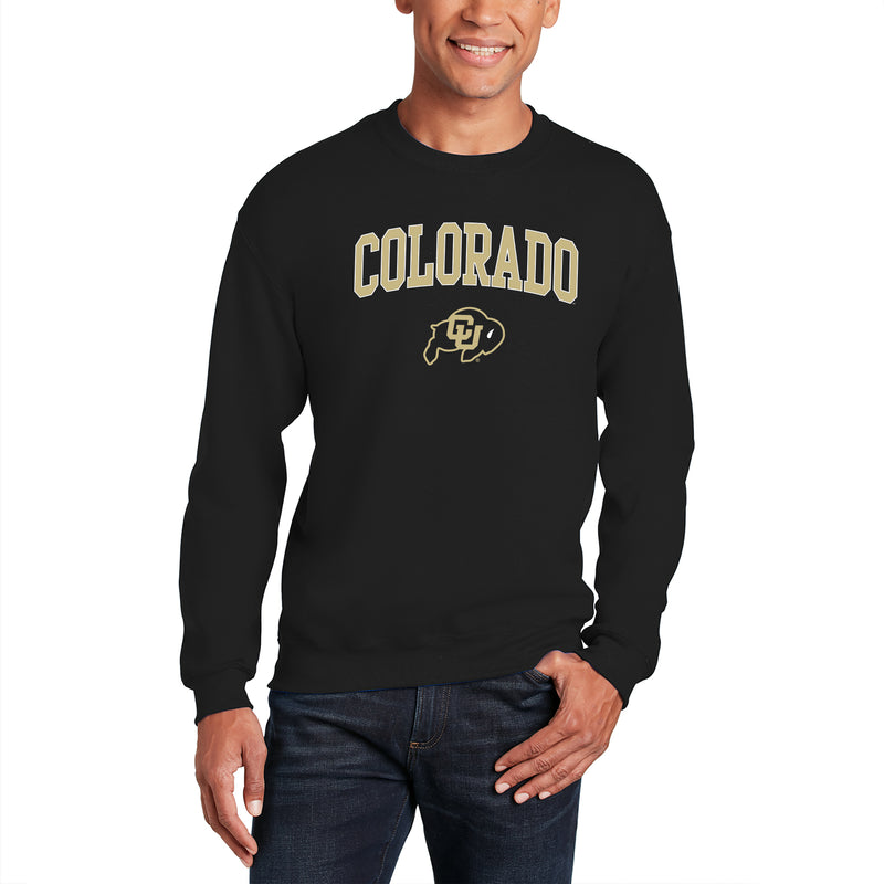 University of Colorado Buffaloes Arch Logo Crewneck Sweatshirt - Black