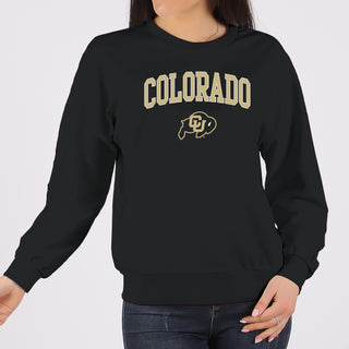 University of Colorado Buffaloes Arch Logo Crewneck Sweatshirt - Black