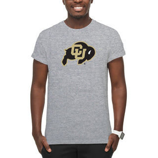 University of Colorado Buffaloes Primary Logo T Shirt - Sport Grey