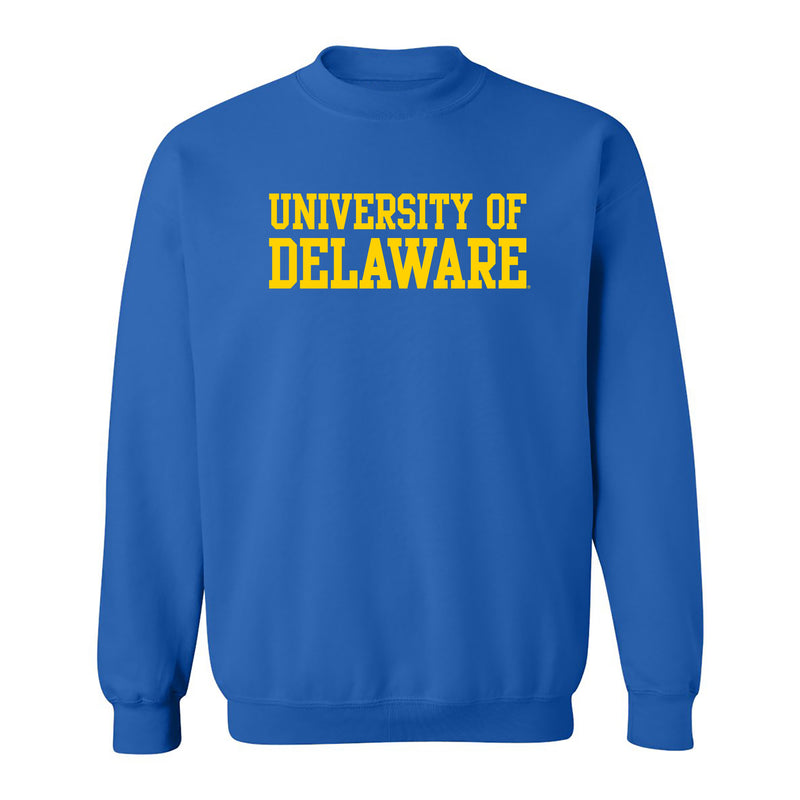 Delaware Blue Hens Basic Block Crewneck Sweatshirt - Royal