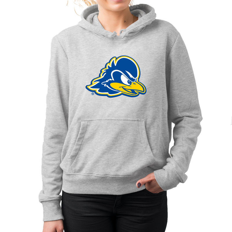 Delaware Blue Hens Primary Logo Hoodie - Sport Grey