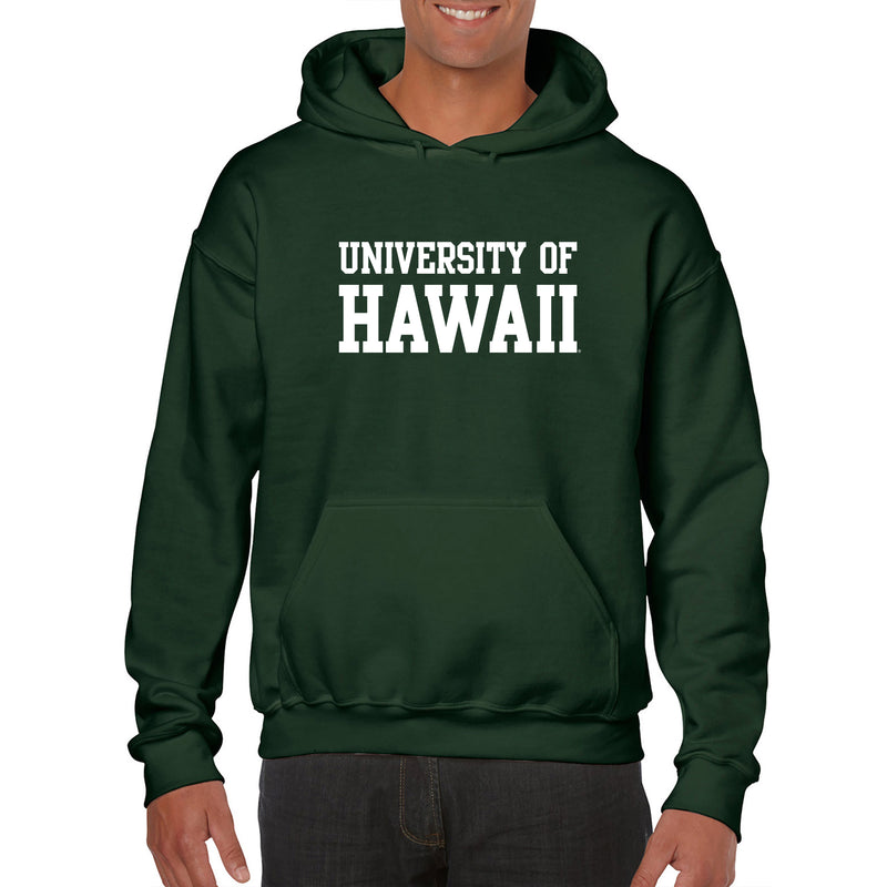 University of Hawaii Rainbow Warriors Basic Block Cotton Hoodie - Forest