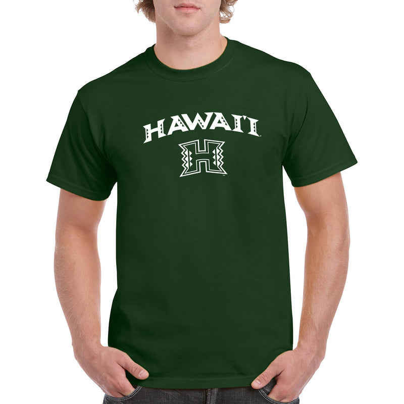 University of Hawaii Rainbow Warriors Arch Logo Cotton T-Shirt - Forest