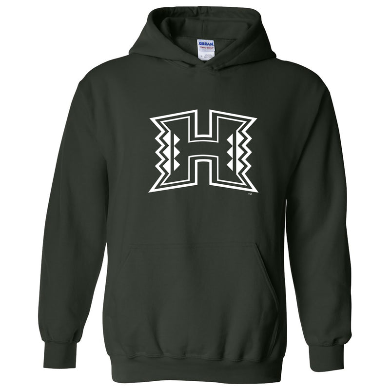 University of Hawaii Rainbow Warriors Primary Logo Cotton Hoodie - Forest