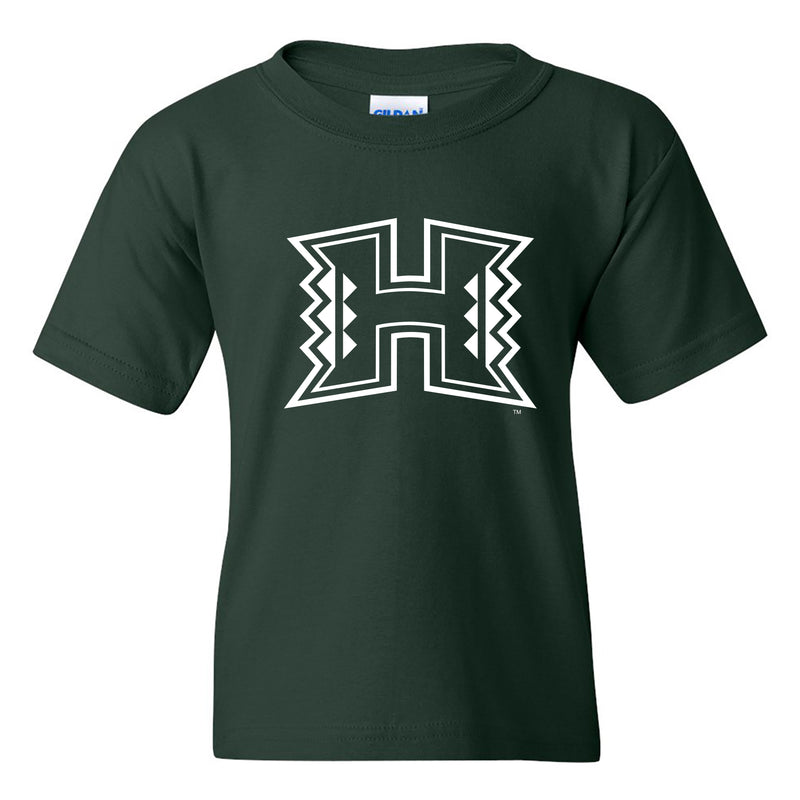 University of Hawaii Rainbow Warriors Primary Logo Cotton Youth T-Shirt - Forest