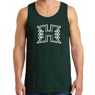 University of Hawaii Rainbow Warriors Primary Logo Cotton Tank Top - Forest