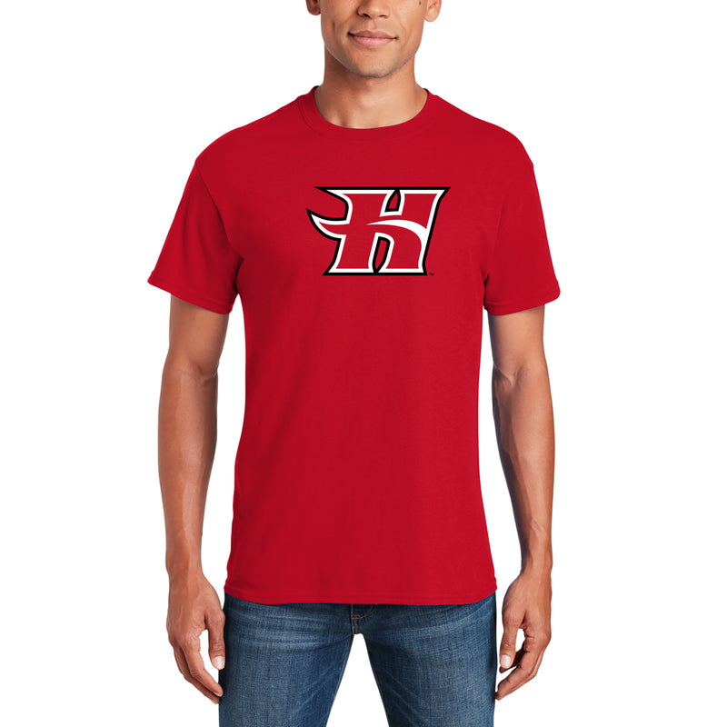 Hawaii Hilo Vulcans Primary Logo T Shirt - Red