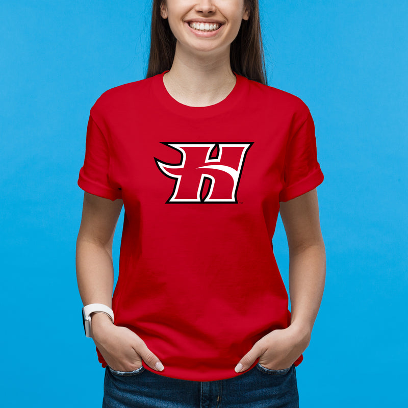 Hawaii Hilo Vulcans Primary Logo T Shirt - Red