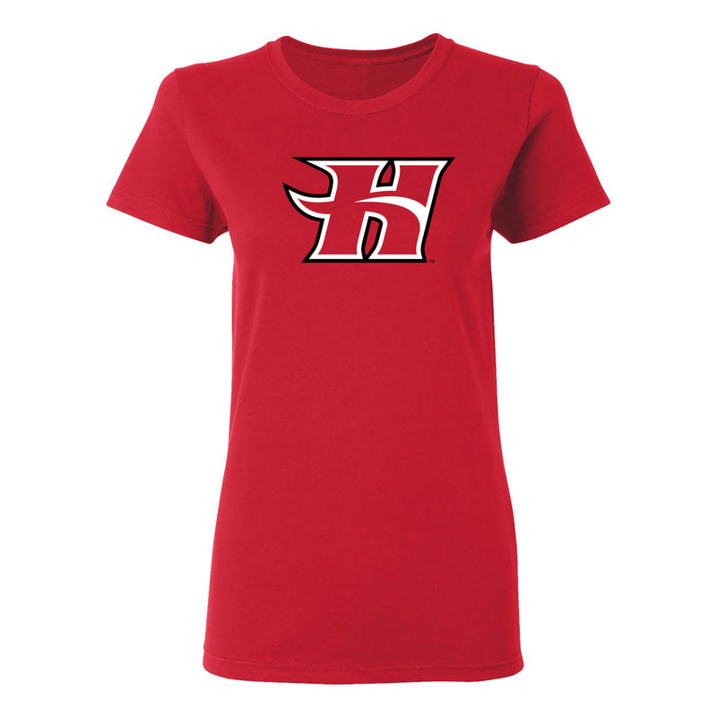 Hawaii Hilo Vulcans Primary Logo Womens T Shirt - Red