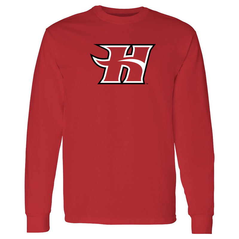 Hawaii Hilo Vulcans Primary Logo Long Sleeve T Shirt - Red