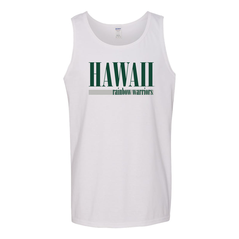 University of Hawaii Rainbow Warriors Boldline Basic Cotton Tank Top - White