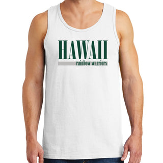 University of Hawaii Rainbow Warriors Boldline Basic Cotton Tank Top - White