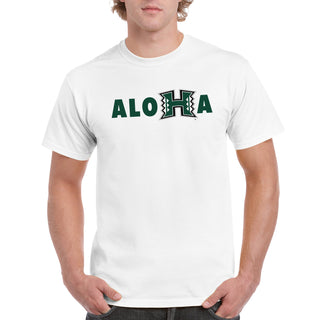 Hawaii Manoa Rainbow Warriors ALOHA T Shirt - White