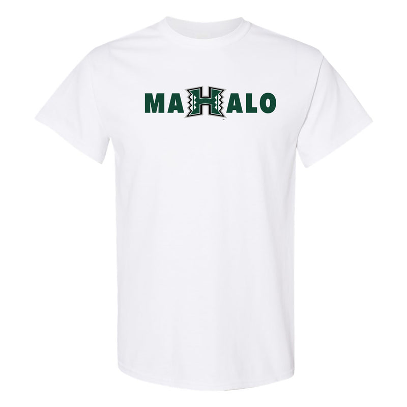 Hawaii Manoa Rainbow Warriors MAHALO T Shirt - White