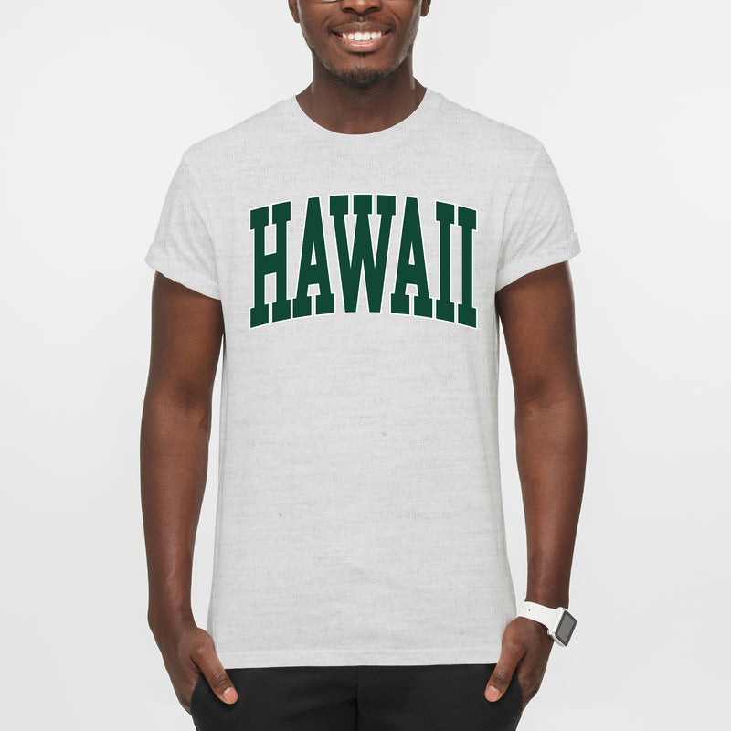 Hawaii Rainbow Warriors Mega Arch T-Shirt - Ash