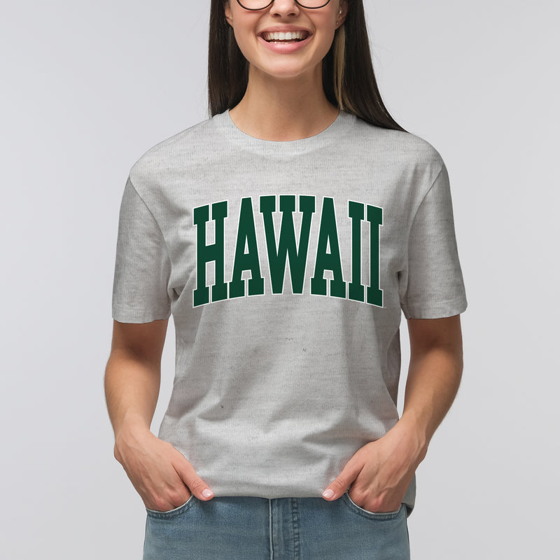 Hawaii Rainbow Warriors Mega Arch T-Shirt - Ash