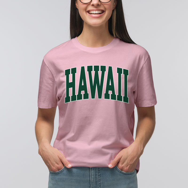 Hawaii Rainbow Warriors Mega Arch T-Shirt - Light Pink