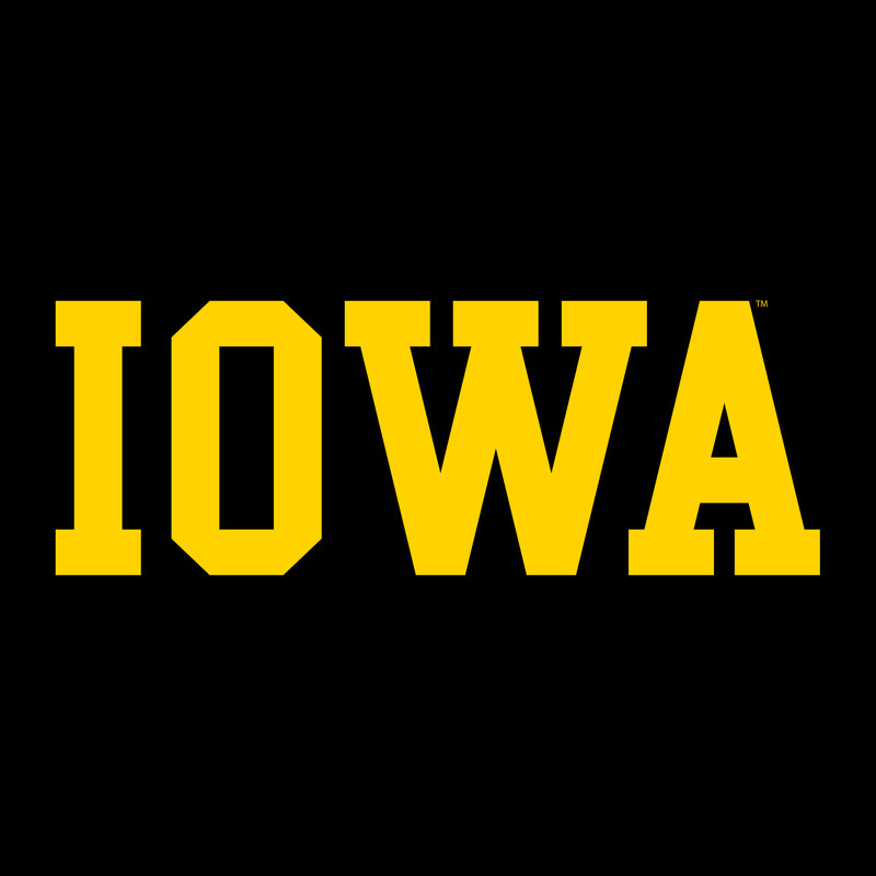 University of Iowa Hawkeyes Basic Block Next Level Racerback Tank Top - Black