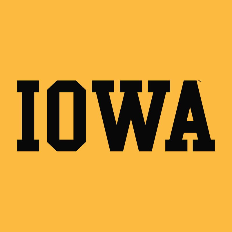 University of Iowa Hawkeyes Basic Block Crewneck Sweatshirt - Gold