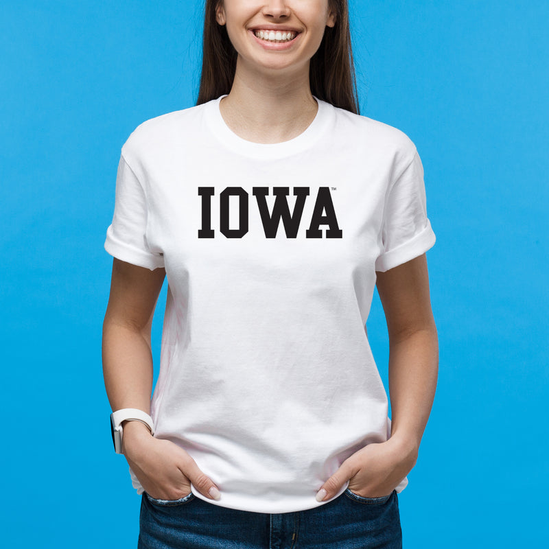 Iowa Hawkeyes Basic Block T-Shirt - White